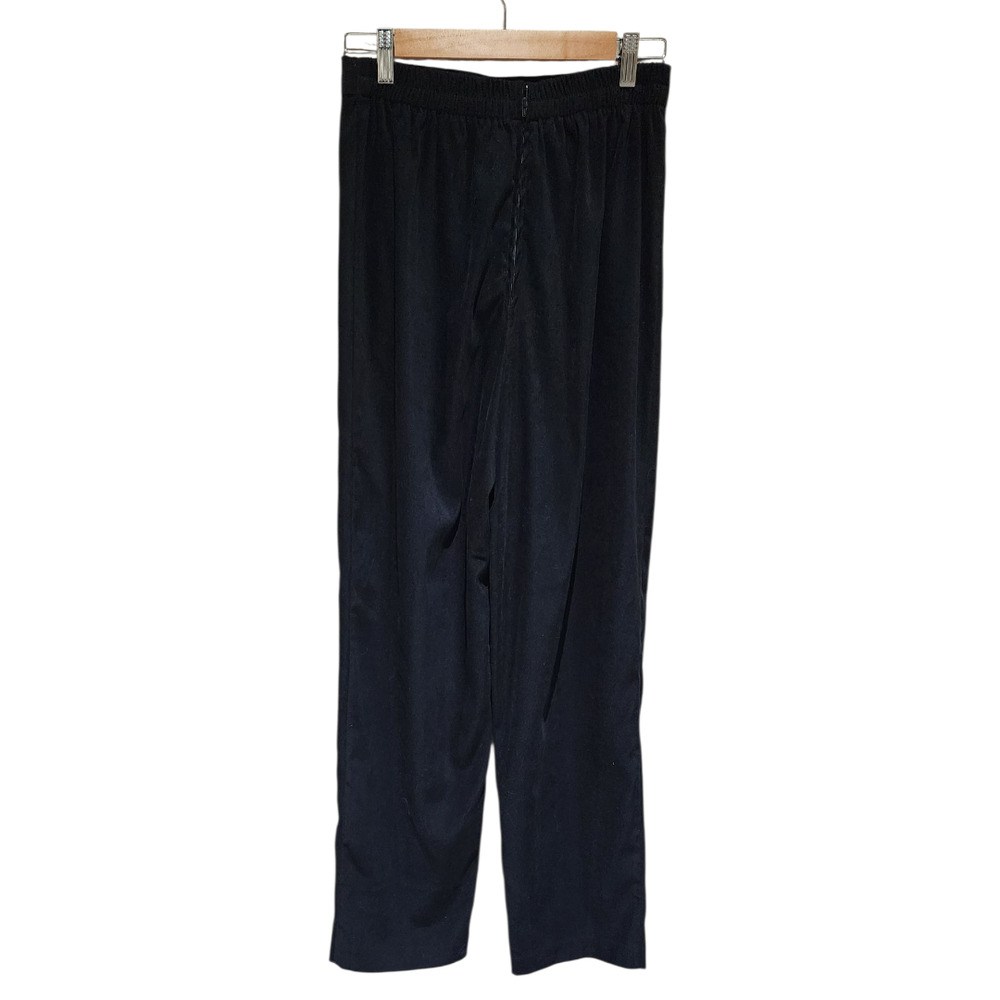 Vintage Pants Pleated Brushed Black High Waist - Picture 3 of 6